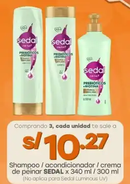 Tottus Shampoo / acondicionador / crema de peinar SEDAL oferta