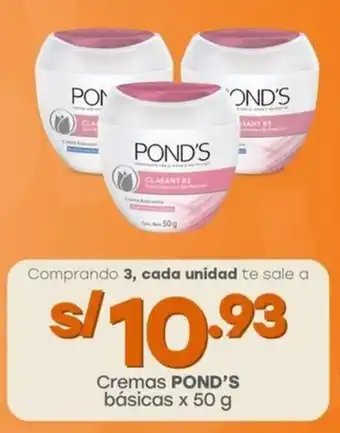 Tottus Cremas POND'S básicas oferta