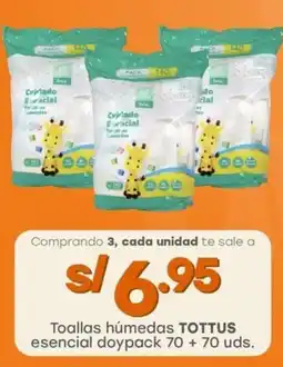 Tottus Toallas húmedas TOTTUS esencial doypack oferta