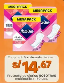 Tottus Protectores diarios NOSOTRAS multiestilo oferta