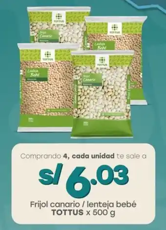 Tottus Frijol canario / lenteja bebé TOTTUS oferta