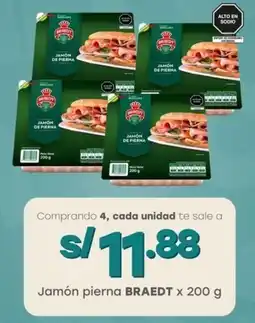 Tottus Jamón pierna BRAEDT oferta