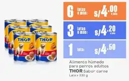 Makro Alimento húmedo para perros adultos THOR Sabor carne Lata oferta