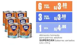 Makro Alimento húmedo para perros adultos SUPERCAN Sabores variados Lata oferta