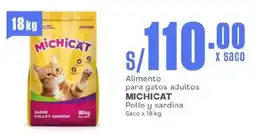 Makro Alimento para gatos adultos MICHICAT Pollo y sardina Saco oferta