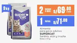 Makro Alimento para gatos adultos SUPERCAT Sardina, atún y trucha Bolsa oferta