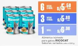 Makro Alimento húmedo para gatos RICOCAT Sabores variados Lata oferta