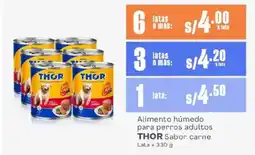Makro Alimento húmedo para perros adultos THOR Sabor carne Lata oferta