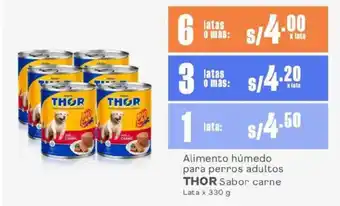 Makro Alimento húmedo para perros adultos THOR Sabor carne Lata oferta