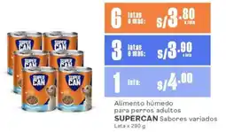 Makro Alimento húmedo para perros adultos SUPERCAN Sabores variados Lata oferta