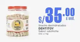 Makro Snacks deshidratados DENTITOY Sabor salchicha oferta