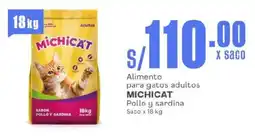 Makro Alimento para gatos adultos MICHICAT Pollo y sardina Saco oferta