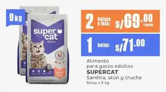 Makro Alimento para gatos adultos SUPERCAT Sardina, atún y trucha Bolsa oferta