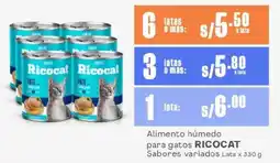 Makro Alimento húmedo para gatos RICOCAT Sabores variados Lata oferta