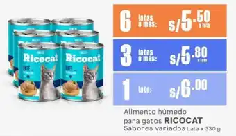 Makro Alimento húmedo para gatos RICOCAT Sabores variados Lata oferta