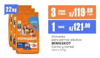Makro Alimento para perros adultos MIMASKOT Carne y cereal Saco oferta