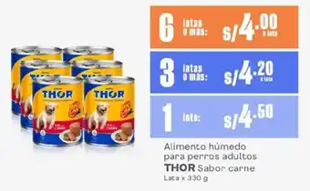 Makro Alimento húmedo para perros adultos THOR Sabor carne Lata oferta
