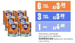 Makro Alimento húmedo para perros adultos SUPERCAN Sabores variados Lata oferta