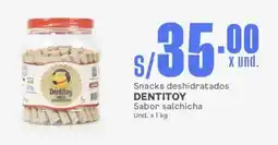 Makro Snacks deshidratados DENTITOY Sabor salchicha oferta