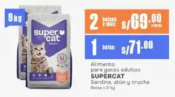 Makro Alimento para gatos adultos SUPERCAT Sardina, atún y trucha Bolsa oferta
