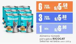 Makro Alimento húmedo para gatos RICOCAT Sabores variados Lata oferta