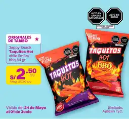 Tambo Jappy Snack Taquitos Hot chile limón / bbq oferta