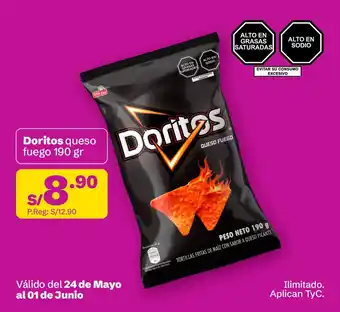 Tambo Doritos queso fuego oferta