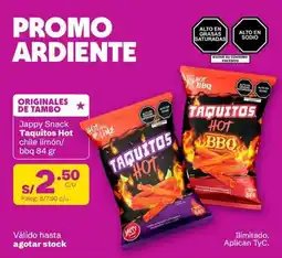 Tambo Jappy Snack Taquitos Hot chile limón / bbq oferta