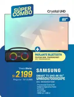 El Gallo Más Gallo Samsung Smart TV UHD 4K 65" UN65DU7000GXPE oferta