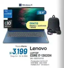 El Gallo Más Gallo Lenovo Laptop CORE 17-13620H oferta