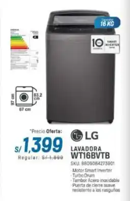 El Gallo Más Gallo LG Lavadora WT16BVTB oferta