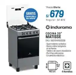 El Gallo Más Gallo Indurama cocina 20" matisse oferta