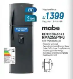 El Gallo Más Gallo Mabe Refrigeradora RMA255FYPG oferta