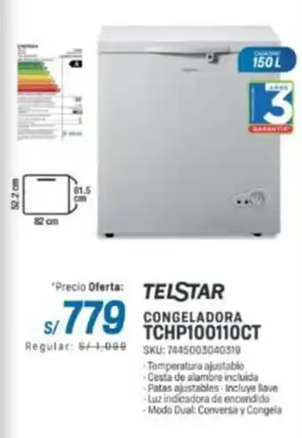 El Gallo Más Gallo Telstar congeladora TCHP100110CT oferta