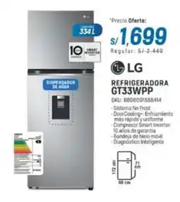 El Gallo Más Gallo LG Refrigeradora GT33WPP oferta