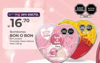 Vega Bombones BON O BON Mini corazón Chocolate, fresa o blanco Pote oferta