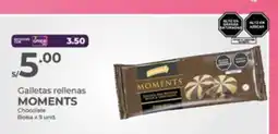 Vega Galletas rellenas MOMENTS Chocolate Bolsa oferta