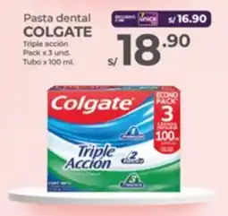 Vega Pasta dental COLGATE Triple acción Pack Tubo oferta