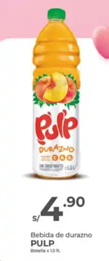 Vega Bebida de durazno PULP Botella oferta