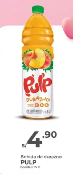 Vega Bebida de durazno PULP Botella oferta