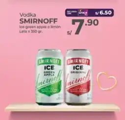Vega Vodka SMIRNOFF Ice green apple o limón Lata oferta