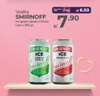 Vega Vodka SMIRNOFF Ice green apple o limón Lata oferta