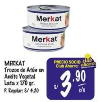 MaxiAhorro Merkat trozos de atún en aceite vegetal lata oferta