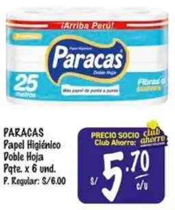 MaxiAhorro Paracas papel higiénico doble hoja oferta