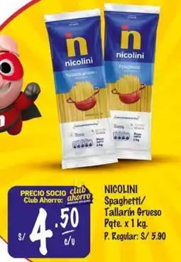 MaxiAhorro Nicolini spaghetti/ tallarin grueso oferta