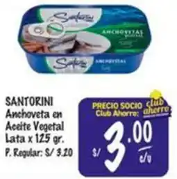 MaxiAhorro Santorini anchoveta en aceite vegetal lata oferta