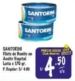 MaxiAhorro Santorini filete de bonito en aceite vegetal lata oferta