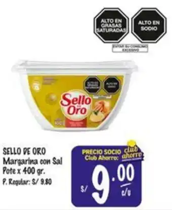MaxiAhorro Sello de oro margarina con sal pote oferta