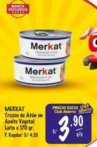 MaxiAhorro Merkat trozos de atún en aceite vegetal lata oferta