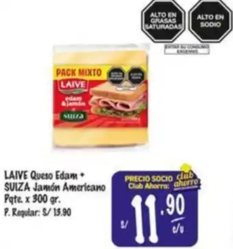MaxiAhorro Laive queso edam + suiza jamón americano p oferta